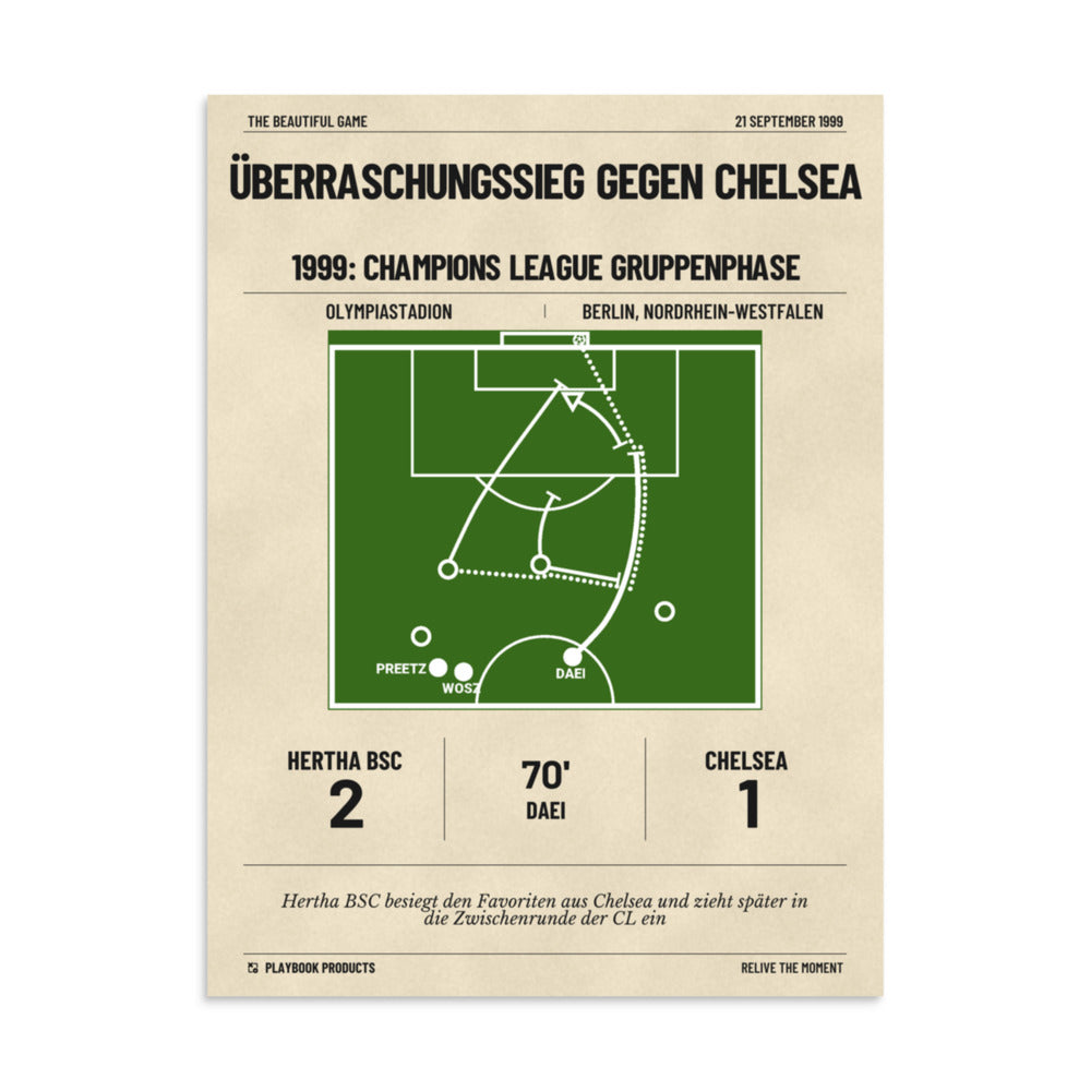 Greatest Hetha BSC Goals Poster: Überraschungssieg gegen Chelsea (1999)