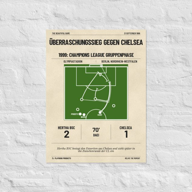 Greatest Hetha BSC Goals Poster: Überraschungssieg gegen Chelsea (1999)