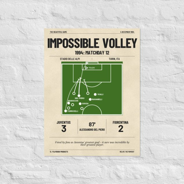 Greatest Juventus Goals Poster: Impossible Volley (1994)