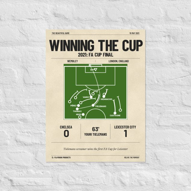 Greatest Leicester City Goals Poster: Winning the Cup (2021)