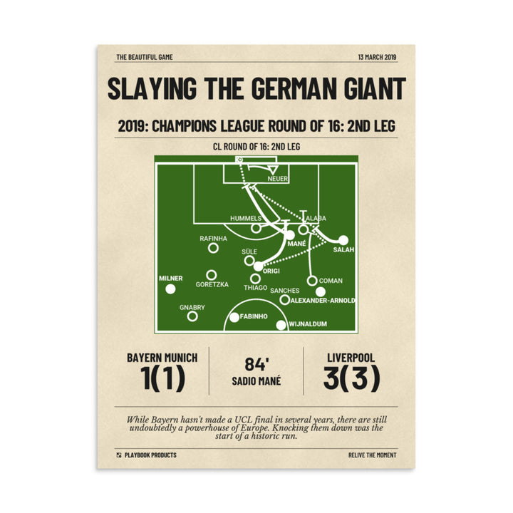 Greatest Liverpool Goals Poster: Slaying the German giant (2019)