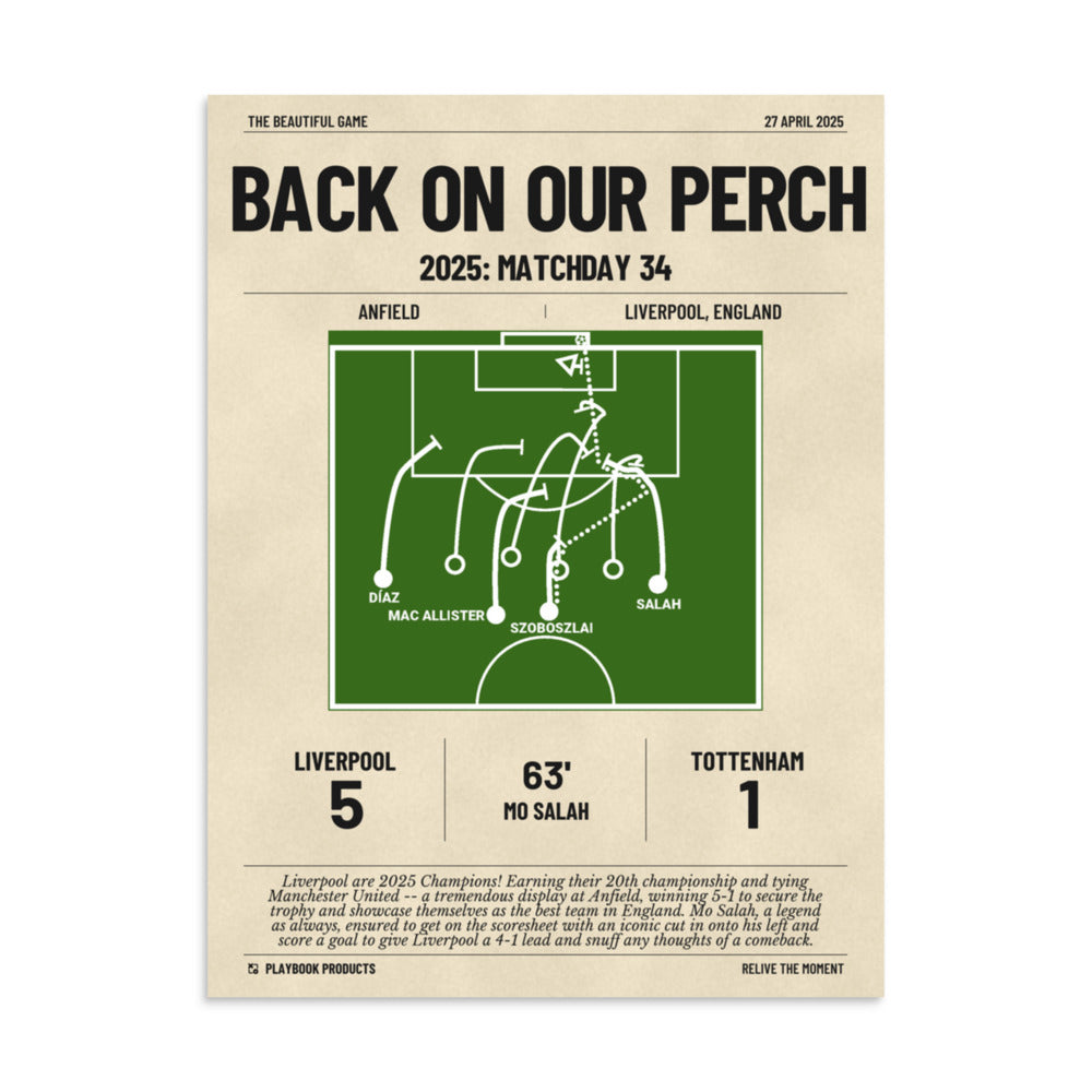 Greatest Liverpool Goals Poster: Back On Our Perch (2025)
