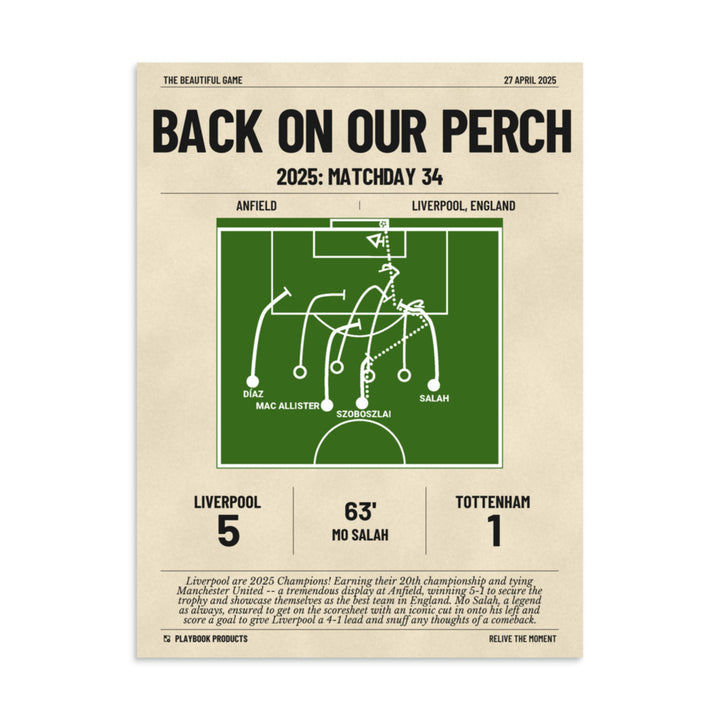 Greatest Liverpool Goals Poster: Back On Our Perch (2025)