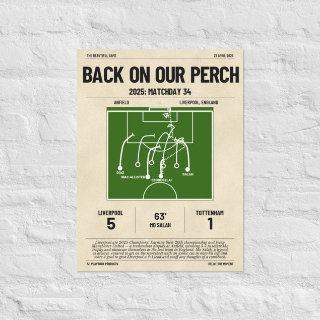 Greatest Liverpool Goals Poster: Back On Our Perch (2025)