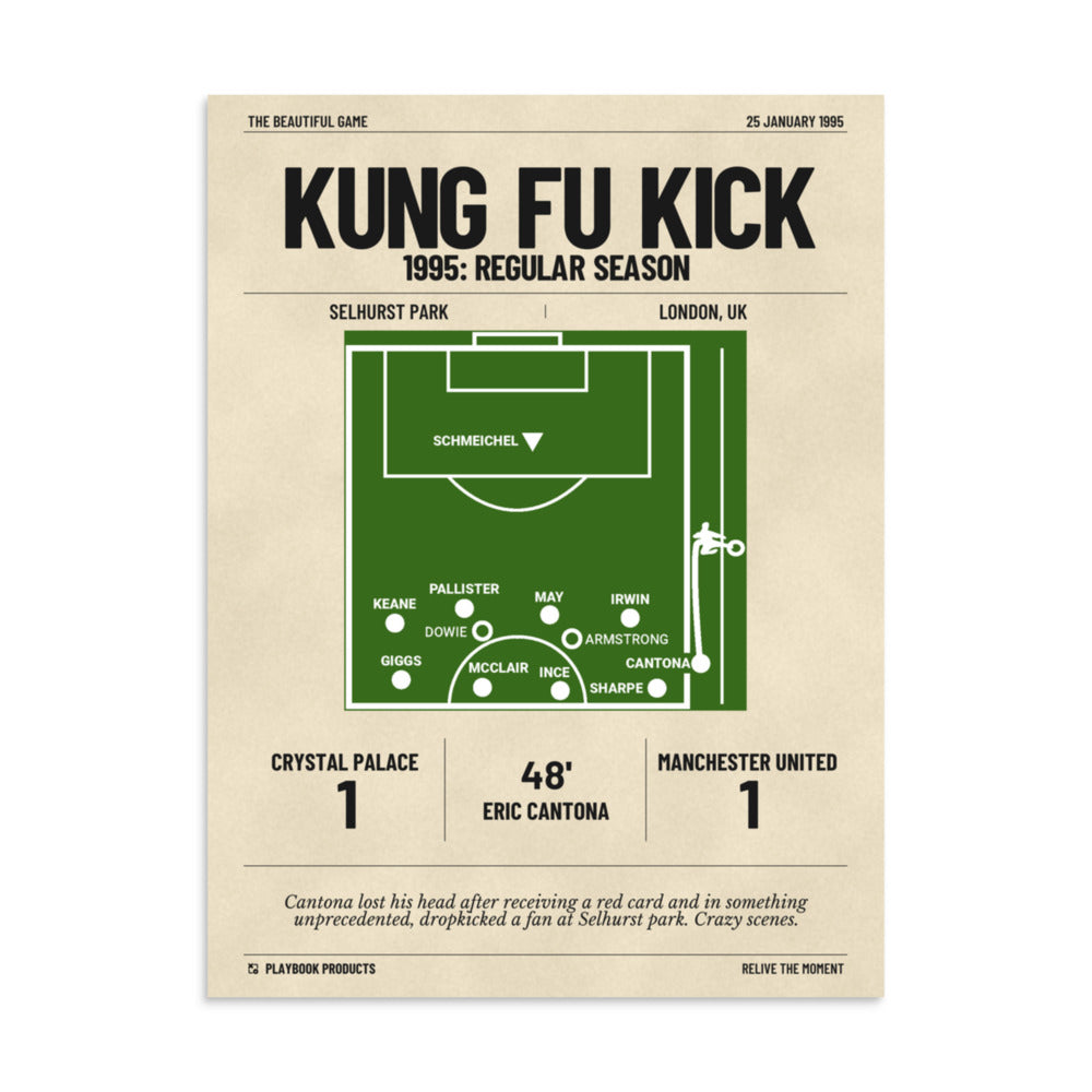 Oddest Manchester United Plays Poster: Kung Fu Kick (1995)