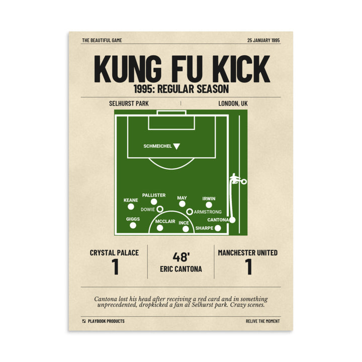 Oddest Manchester United Plays Poster: Kung Fu Kick (1995)