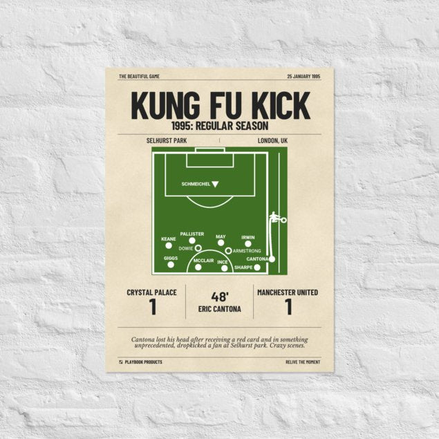 Oddest Manchester United Plays Poster: Kung Fu Kick (1995)