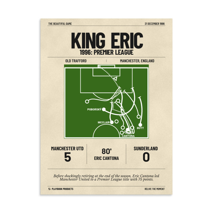 Greatest Manchester United Goals Poster: King Eric (1996)