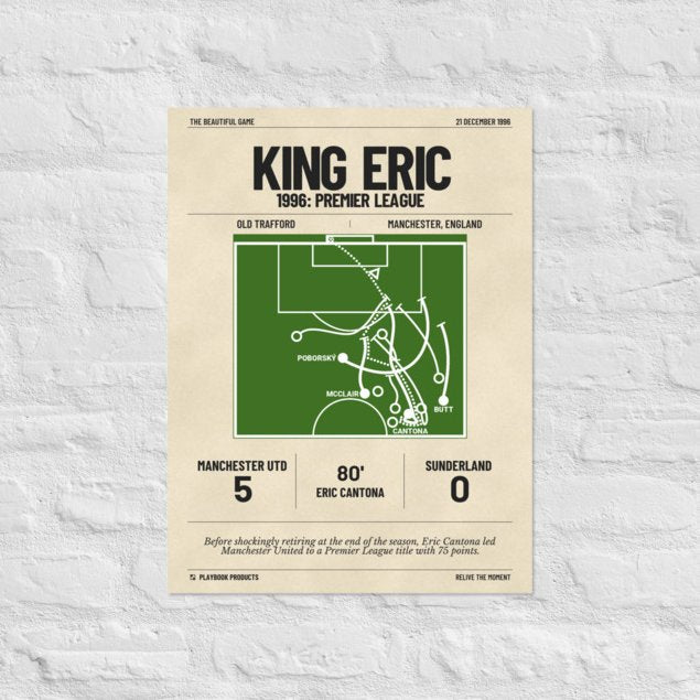 Greatest Manchester United Goals Poster: King Eric (1996)