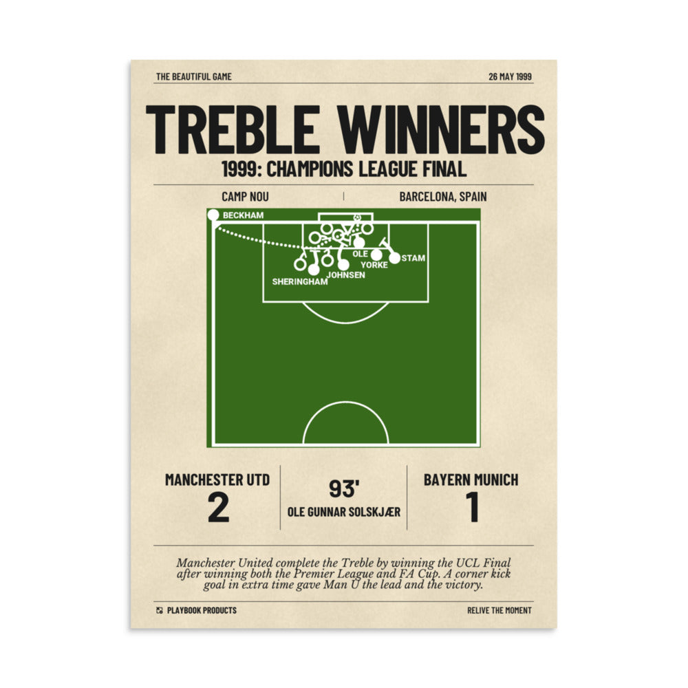 Greatest Manchester United Goals Poster: Treble winners (1999)