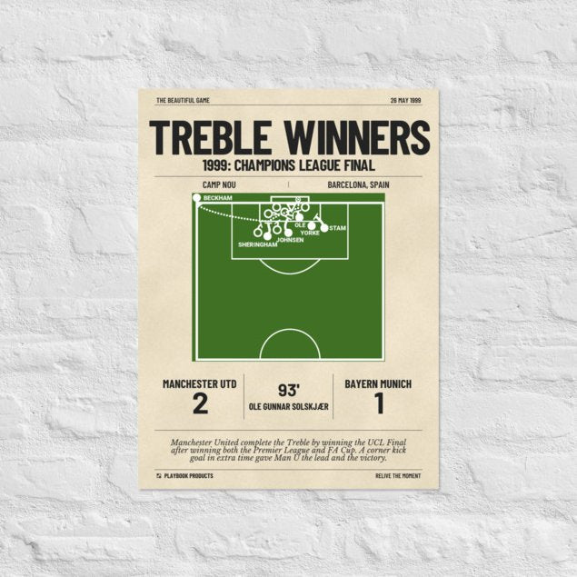 Greatest Manchester United Goals Poster: Treble winners (1999)