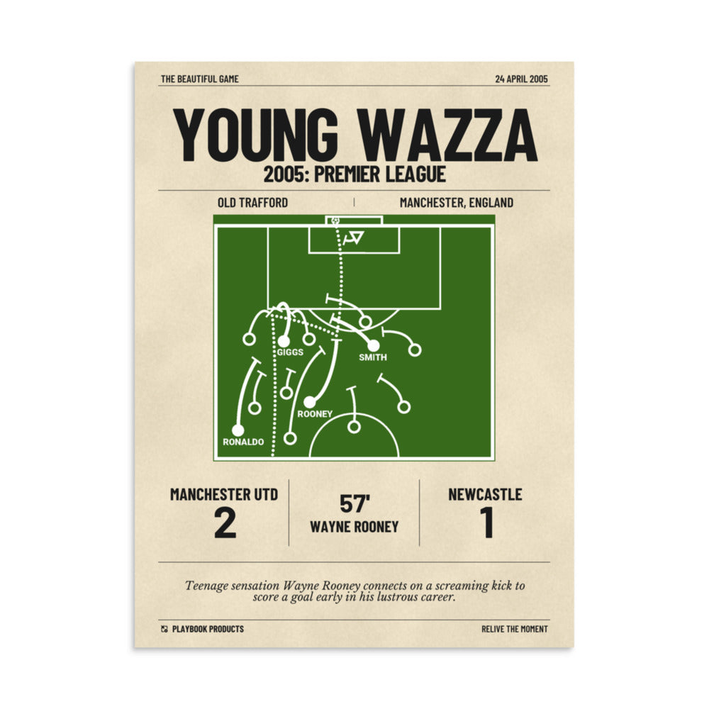 Greatest Manchester United Goals Poster: Young Wazza (2005)