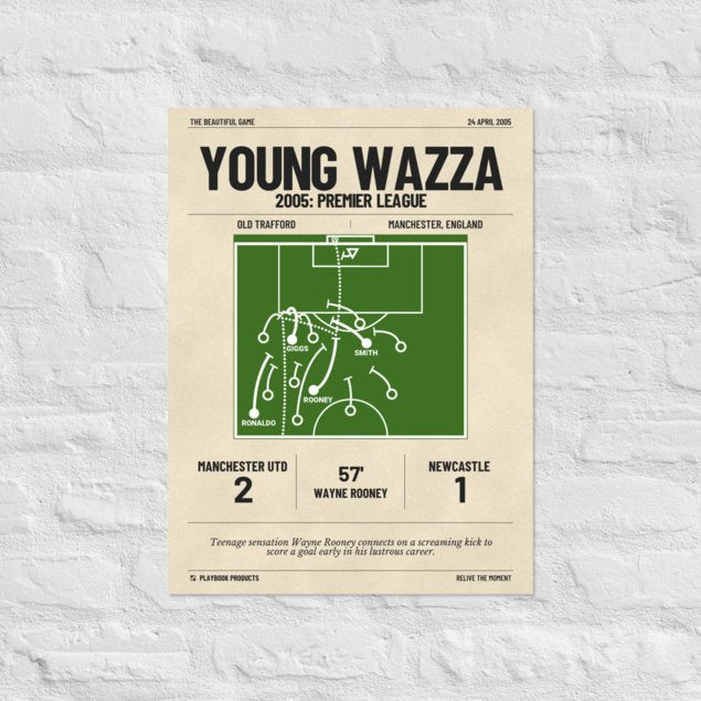 Greatest Manchester United Goals Poster: Young Wazza (2005)