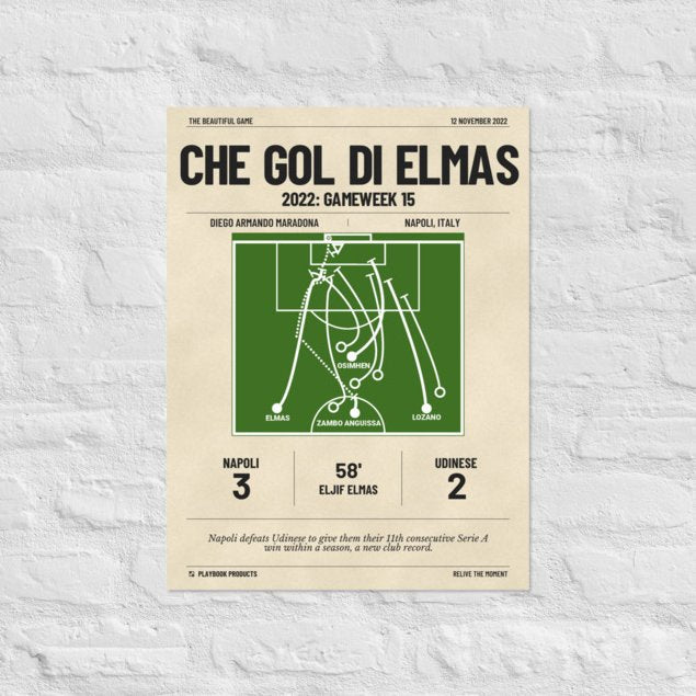 Greatest Napoli Goals Poster: Che gol di Elmas (2022)