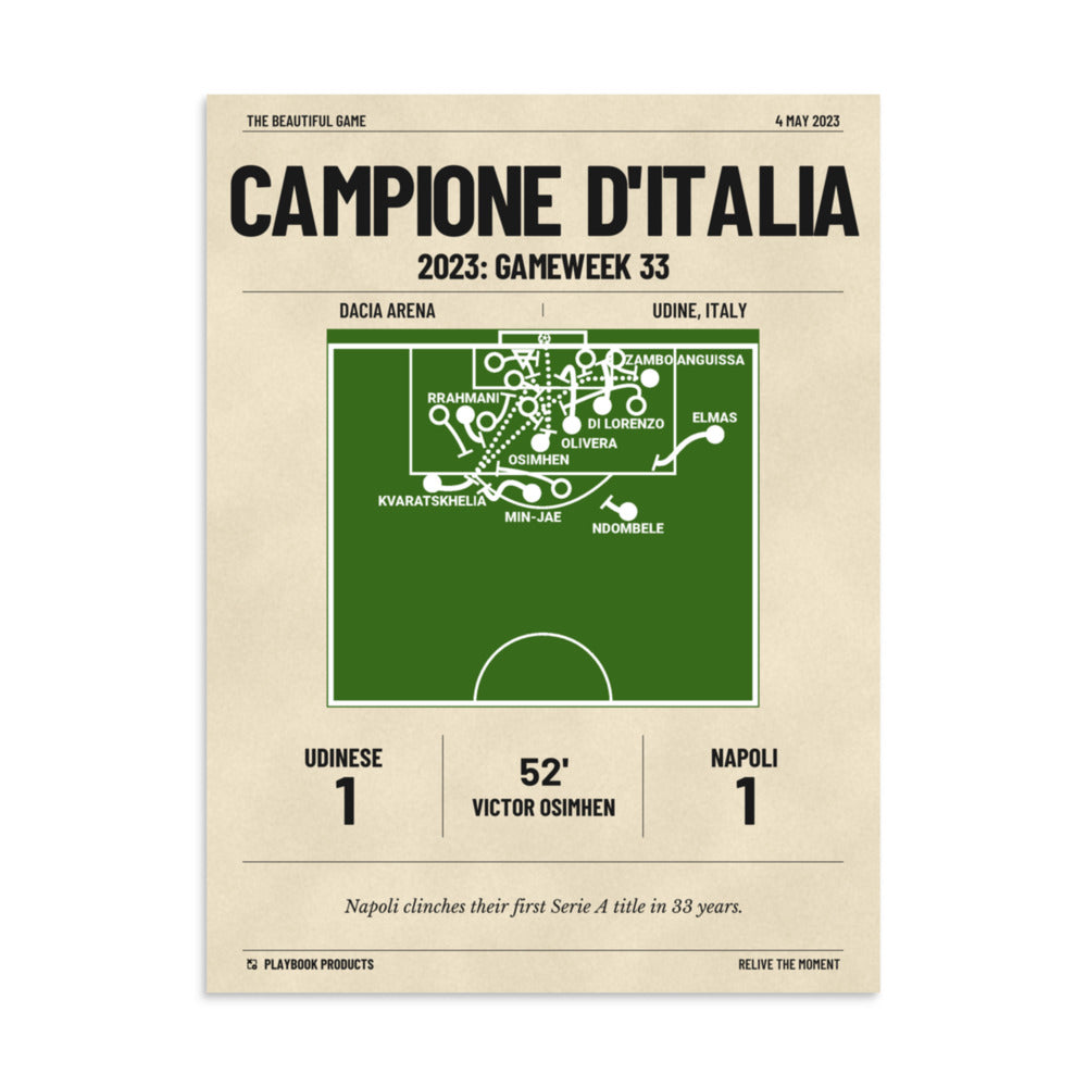 Greatest Napoli Goals Poster: Campione d'Italia (2023)