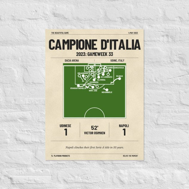 Greatest Napoli Goals Poster: Campione d'Italia (2023)