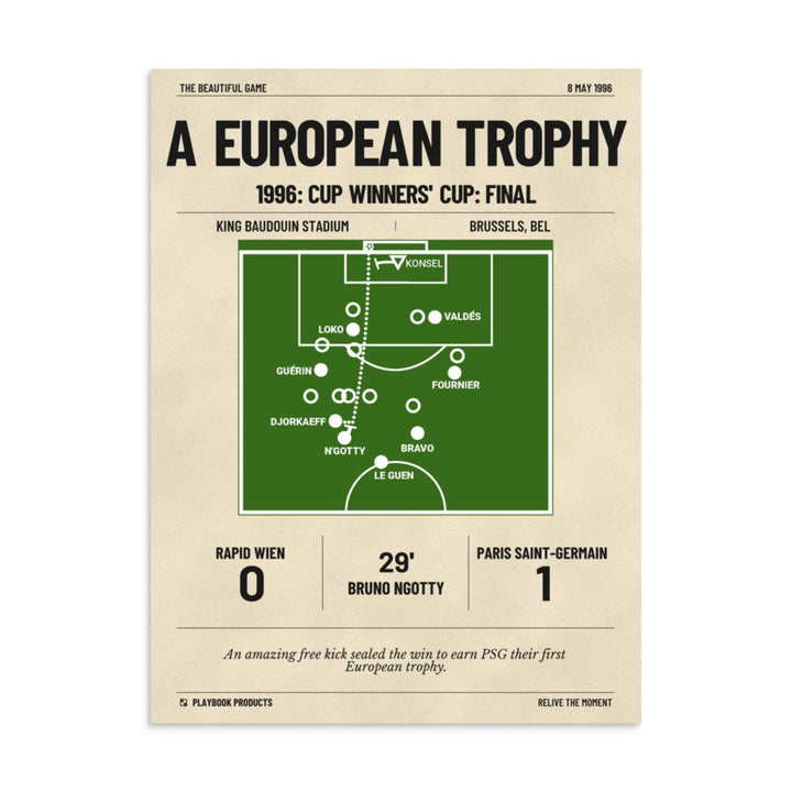 Greatest Paris Saint-Germain Goals Poster: A European Trophy (1996)
