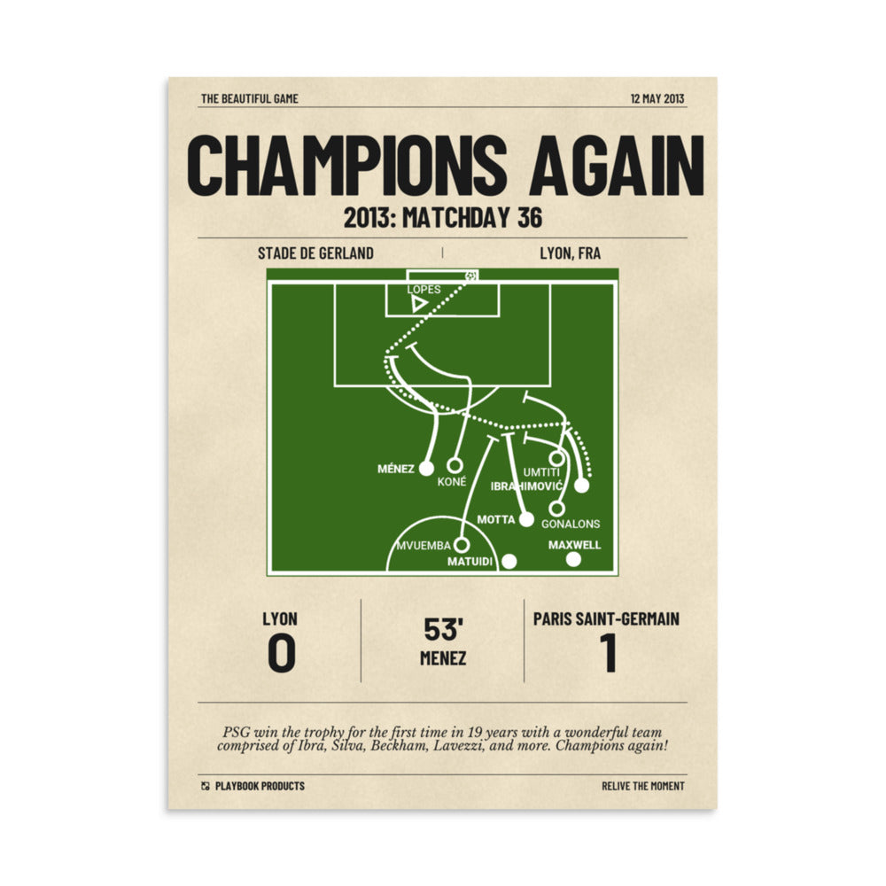 Greatest Paris Saint-Germain Goals Poster: Champions Again (2013)