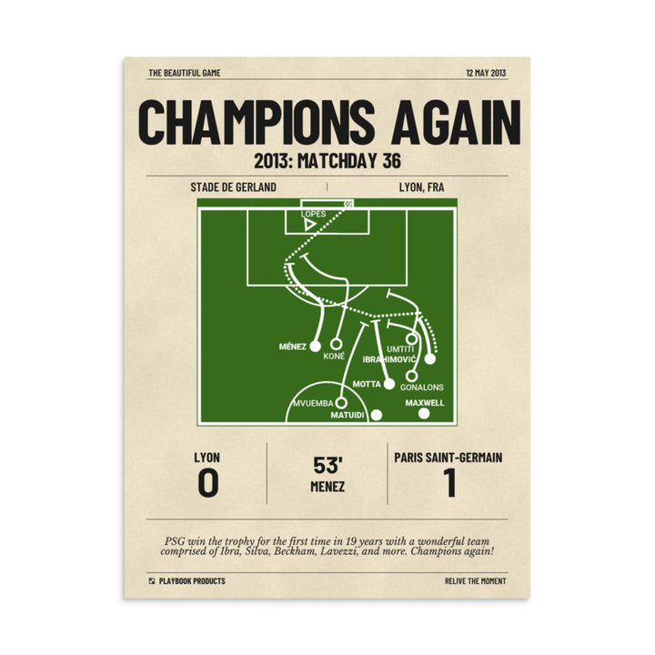 Greatest Paris Saint-Germain Goals Poster: Champions Again (2013)