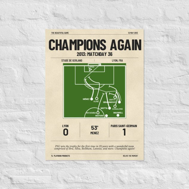 Greatest Paris Saint-Germain Goals Poster: Champions Again (2013)