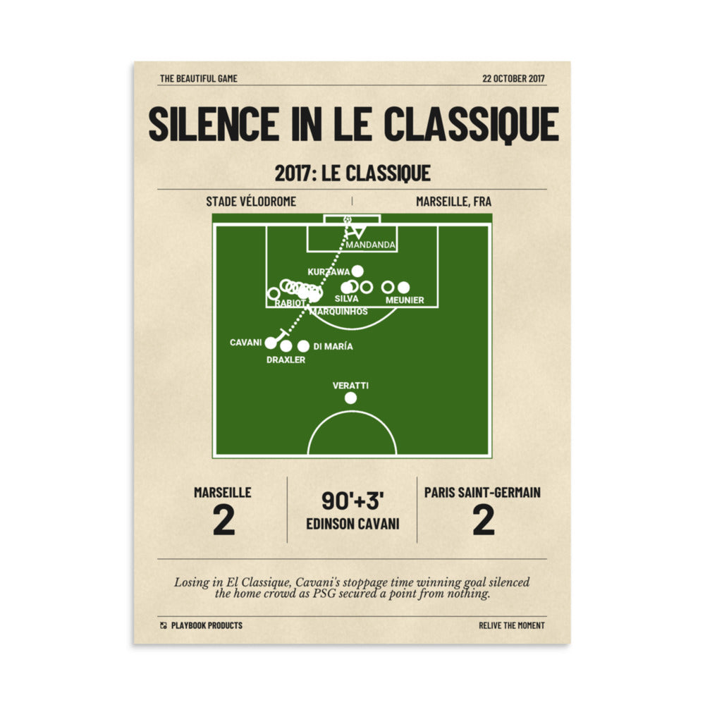 Greatest Paris Saint-Germain Goals Poster: Silence in Le Classique (2017)