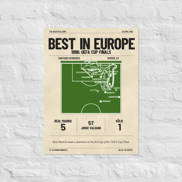 Greatest Real Madrid Goals Poster: Best in Europe (1986)