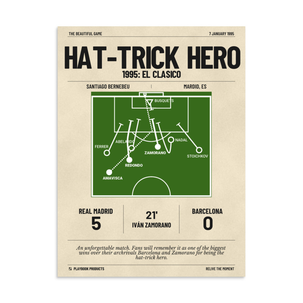 Greatest Real Madrid Goals Poster: Hat-trick hero (1995)