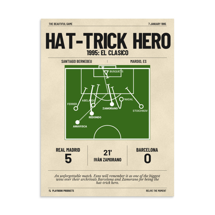 Greatest Real Madrid Goals Poster: Hat-trick hero (1995)