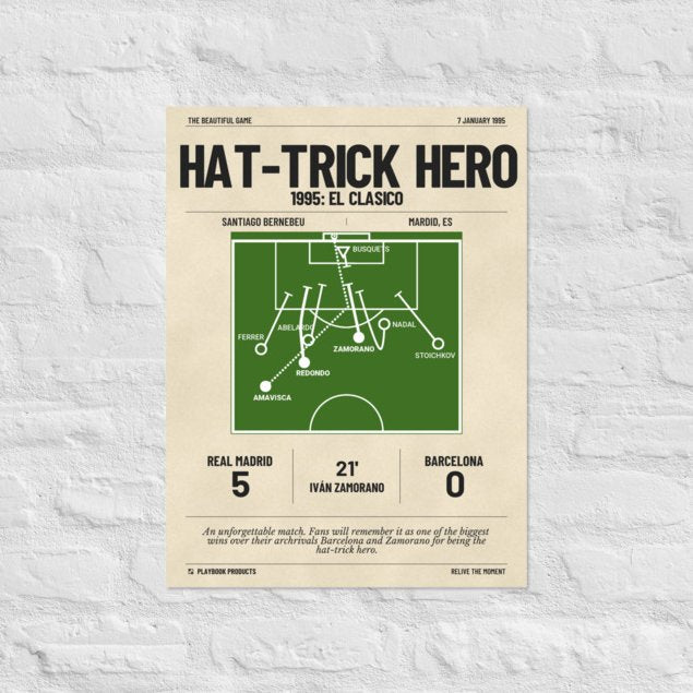 Greatest Real Madrid Goals Poster: Hat-trick hero (1995)