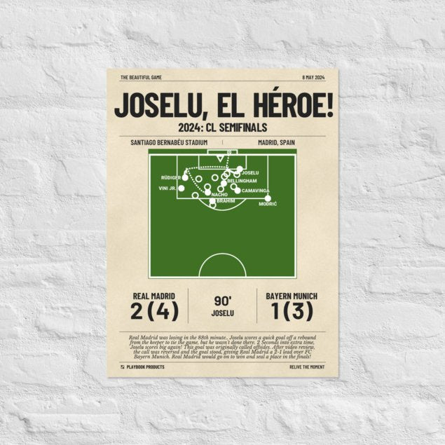 Greatest Real Madrid Goals Poster: Joselu, el héroe! (2024)