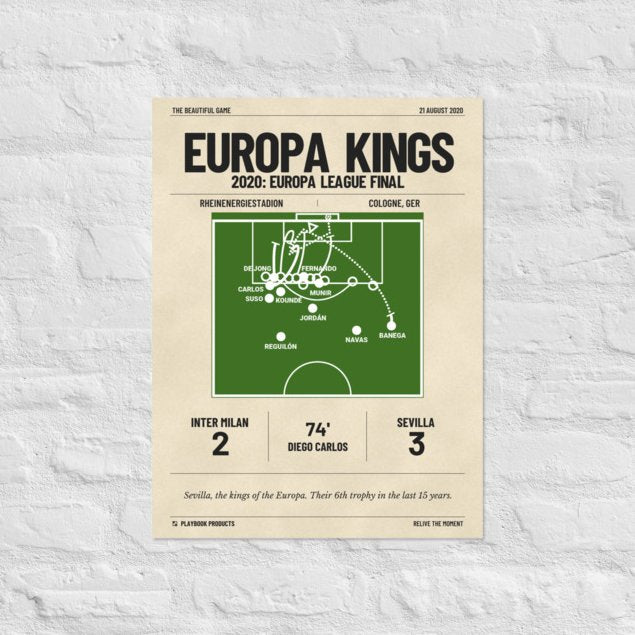 Greatest Sevilla Goals Poster: Europa Kings (2020)