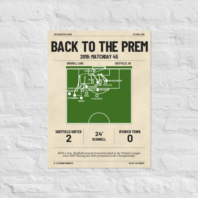 Greatest Sheffield United Goals Poster: Back to the Prem (2019)