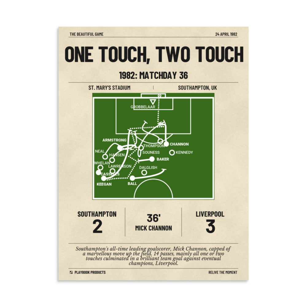 Greatest Southampton Goals Poster: One Touch, Two Touch (1982)