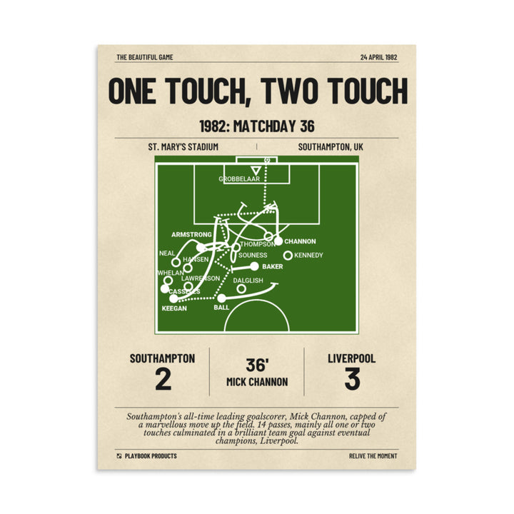 Greatest Southampton Goals Poster: One Touch, Two Touch (1982)