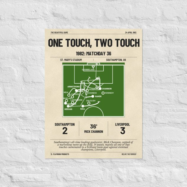 Greatest Southampton Goals Poster: One Touch, Two Touch (1982)
