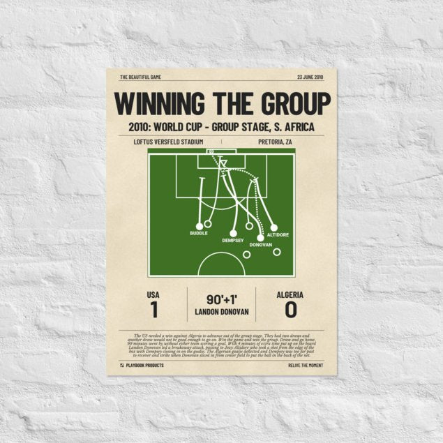 Greatest USMNT Goals Poster: Winning the group (2010)