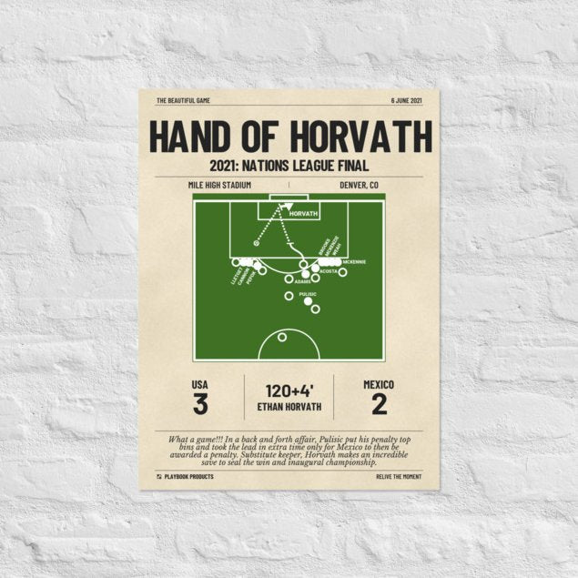 Greatest USMNT Goals Poster: Hand of Horvath (2021)