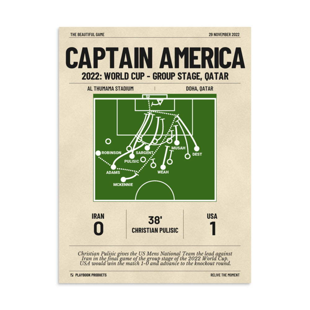 Greatest USMNT Goals Poster: Captain America (2022)