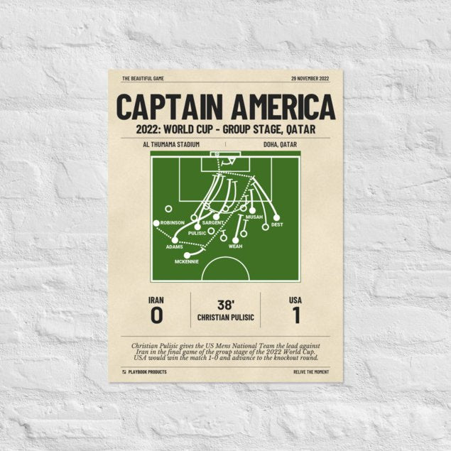 Greatest USMNT Goals Poster: Captain America (2022)