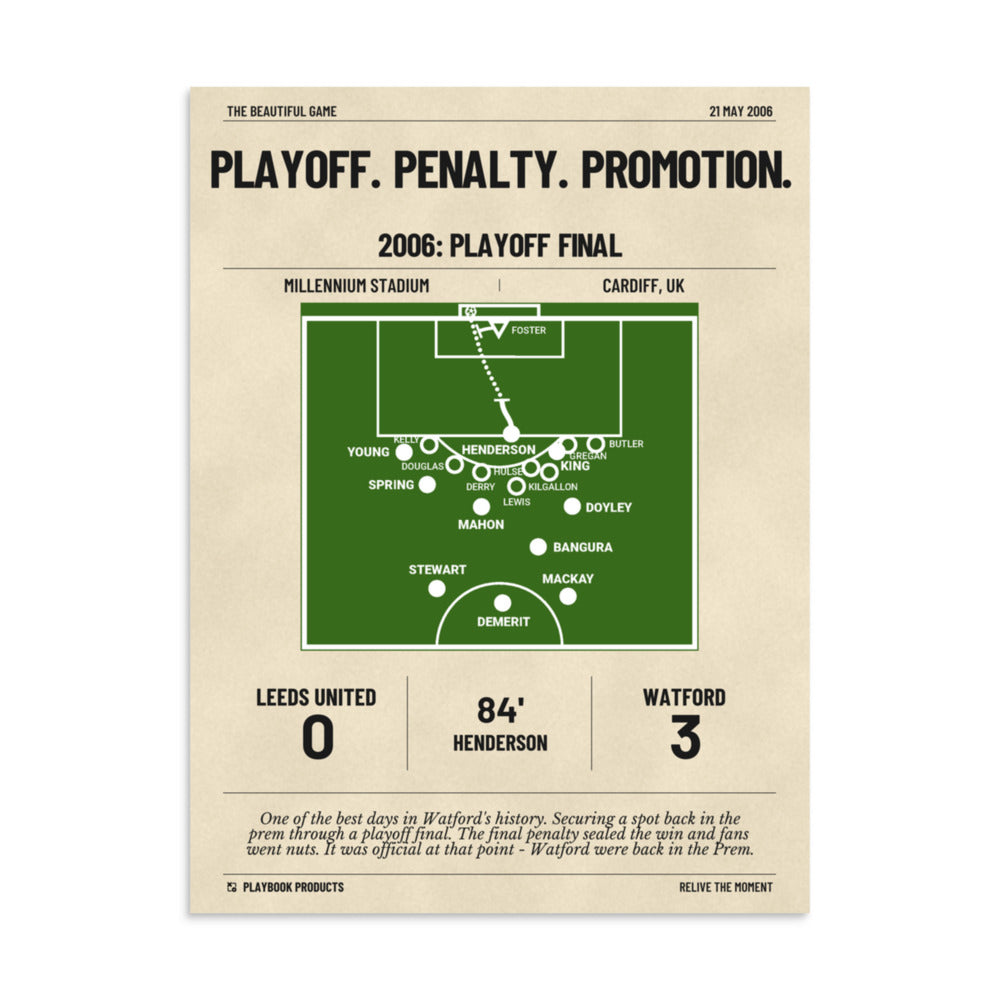 Greatest Watford Goals Poster: Playoff. Penalty. Promotion. (2006)