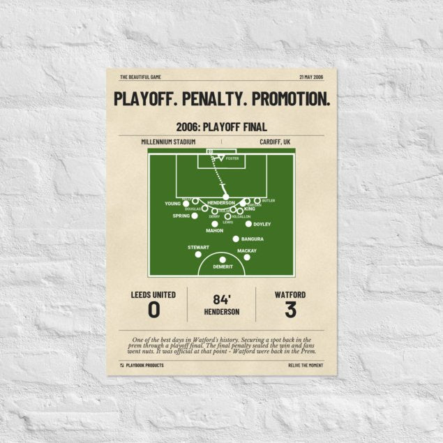 Greatest Watford Goals Poster: Playoff. Penalty. Promotion. (2006)