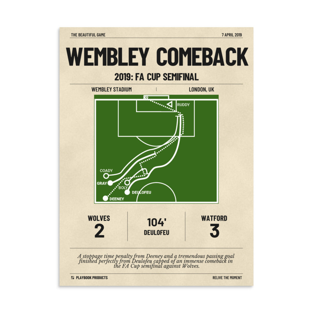 Greatest Watford Goals Poster: Wembley Comeback (2019)