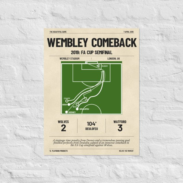 Greatest Watford Goals Poster: Wembley Comeback (2019)