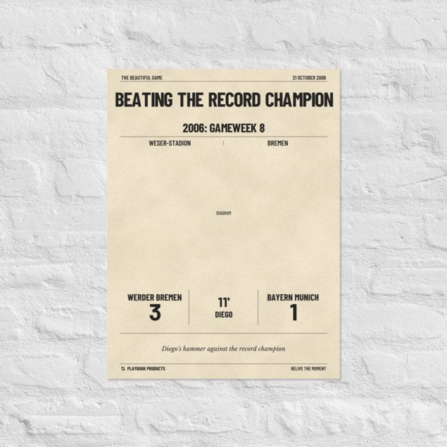 Greatest Werder Bremen Goals Poster: Beating the record champion (2006)