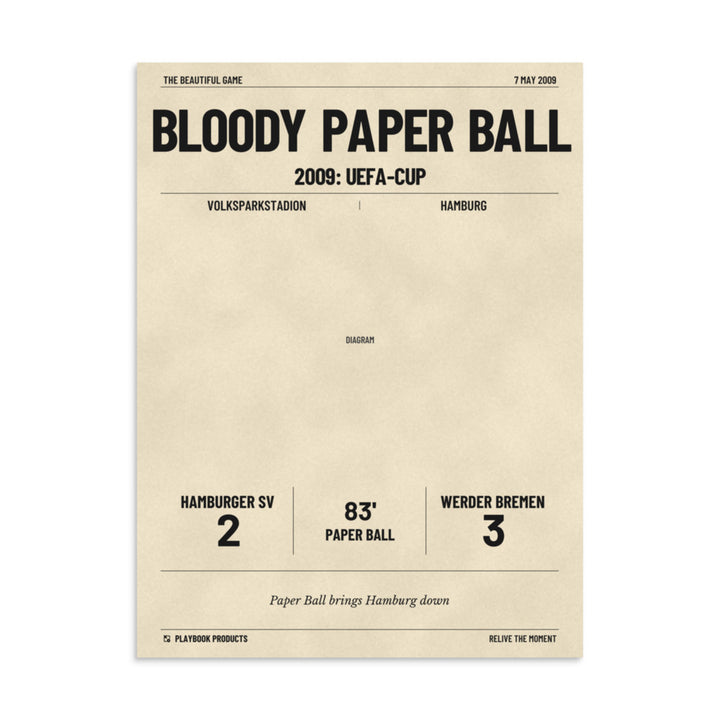 Greatest Werder Bremen Goals Poster: Bloody paper ball (2009)