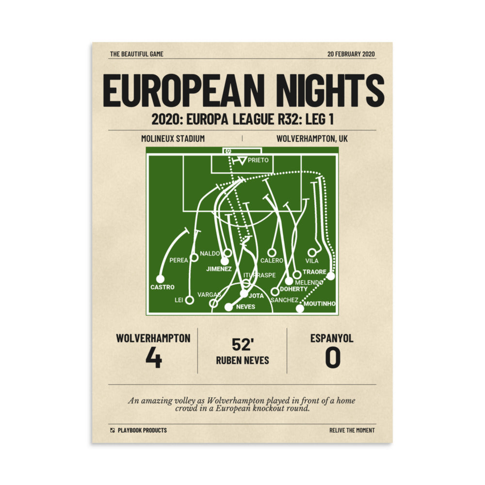 Greatest Wolverhampton Goals Poster: European Nights (2020)