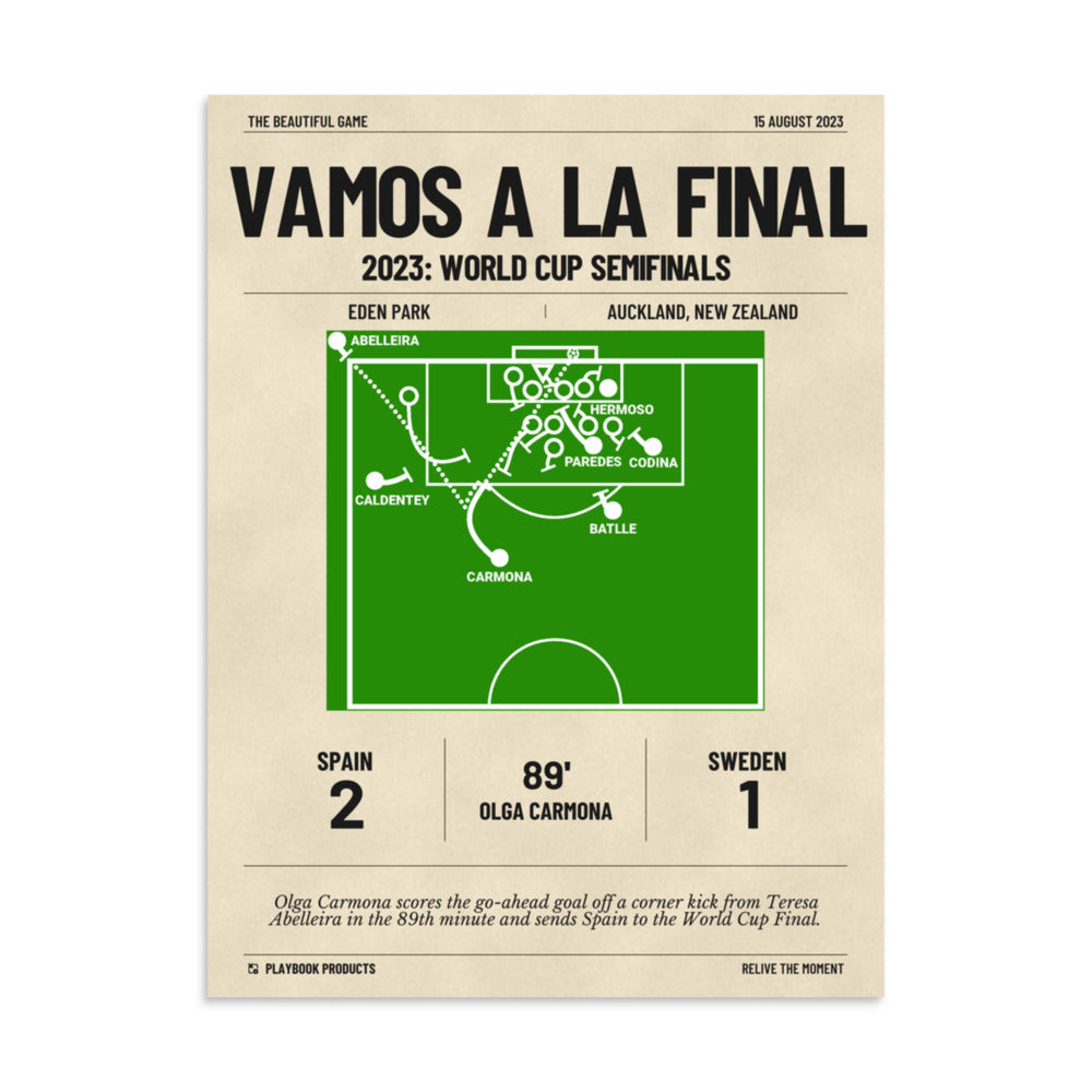 Greatest Spain Goals Poster: Vamos a la Final (2023)