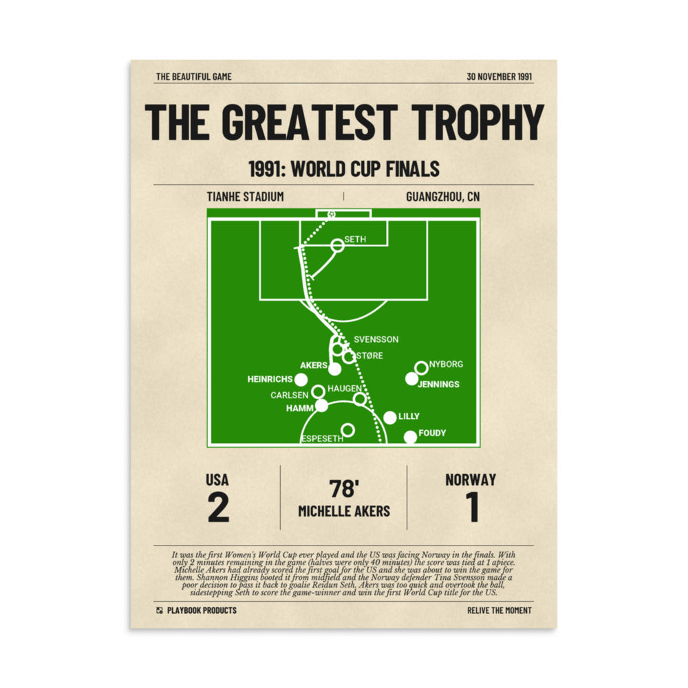 Greatest USWNT Goals Poster: The greatest trophy (1991)