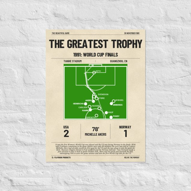 Greatest USWNT Goals Poster: The greatest trophy (1991)