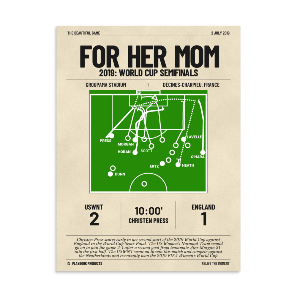 Greatest USWNT Goals Poster: For Her Mom (2019)